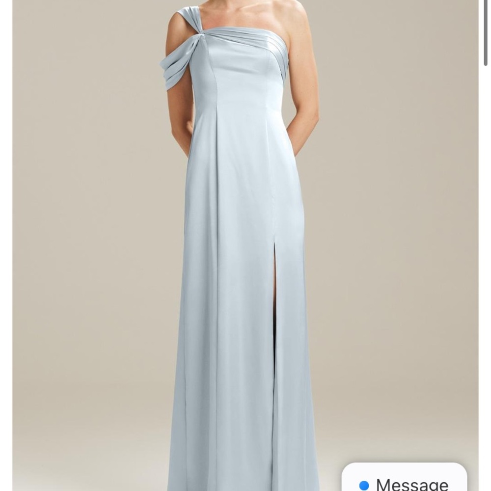 AW Lenora dress bridesmaids wedding guest long formal dress baby blue with slit
